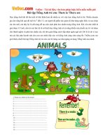 Bài tập Tiếng Anh trẻ em: There is/ There are