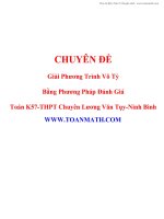 giải phương trình vô tỉ bằng phương pháp đánh giá  thầy đinh xuân hùng