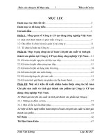 Hoàn thiện công tác kế toán chi phí sản xuất và tính giá thành sản phẩm” tại CTY CP tạo DÁNG CÔNG NGHIỆP VIỆT NAM 