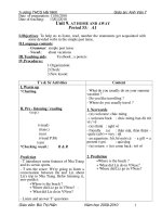 Giáo án anh văn 7 HK2 ( theo ppct moi)