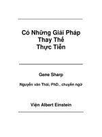 Có Những Giải Pháp Thay Thế Thực Tiễn