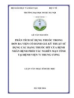Phân tích sử dụng thuốc trong đơn ra viện có đánh giá kỹ thuật sử dụng các dạng thuốc hít của bệnh nhân bệnh phổi tắc nghẽn mạn tính tại bệnh viện 71 trung ương 