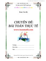 chuyên đề bài toán thực tế  thầy đoàn văn bộ