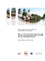 Điều tra Cơ bản trong Vùng Ven biển tỉnh Sóc Trăng, Đánh giá Sinh kế và Phân tích các Thành phần liên quan