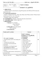 Giáo án anh văn lớp 6 (cả năm)