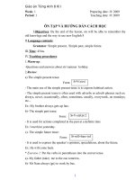 Giáo án anh văn lớp 8 cả năm