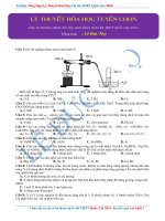 LÝ THUYẾT HÓA HỌC TUYỂN CHỌN THI ĐẠI HỌC