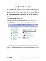 Hướng dẫn cài đặt mật khẩu cho máy tính