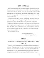 Báo cáo thực tập sửa chữa nhà máy nhiệt điện Phả Lại