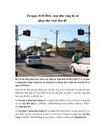 Từ ngày 01/8/2016, vượt đèn vàng bị xử phạt như vượt đèn đỏ