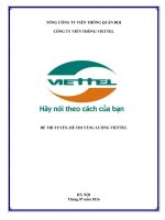 Đề thi tuyển, đề thi tăng lương viettel