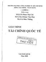 GIÁO TRÌNH tài CHÍNH QUỐC tế năm 2006 PHAN THỊ cúc 