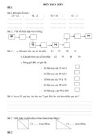 Đề thi cuối năm toán lớp 1