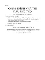 báo cáo thực tập nhận thức ngành CÔNG TRÌNH NHÀ THI đấu PHÚ THỌ 