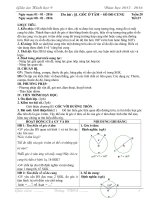 Giáo án HÌNH HỌC 9 mới nhất chỉ việc in (Tuyệt vời) HỌC KỲ 2