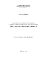 Luận văn quản lý hoạt động bồi dưỡng nghiệp vụ tại trung tâm huấn luyện thuộc tổng cục cảnh sát phòng, chống tội phạm trong bối cảnh hiện nay