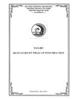 TÀI LIỆU HUẤN LUYỆN kỹ THUẬT AN TOÀN HOÁ CHẤT 