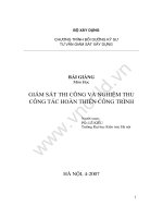 Giám sát thi công hoàn thiện công trình