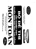 BỘ đề THI tốt NGHIỆP THPT TUYỂN SINH đại học, CAO ĐẲNG môn TOÁN THEO PHƯƠNG PHÁP tự LUẬN của vũ THẾ hữu, NGUYỄN VĨNH cận, DƯƠNG đức KIM