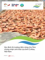 Xác định thị trường tiềm năng cho Tôm chứng nhận sinh thái của tỉnh Cà Mau, Việt Nam