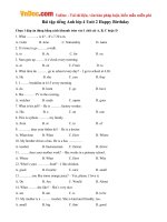 Bài tập Tiếng Anh lớp 4 Unit 2