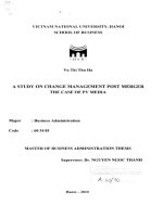 A study on change management post merger the case of PV media