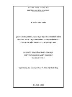 Luận văn quản lý hoạt động giáo dục đạo đức cho học sinh trường trung học phổ thông nam khoái châu   tỉnh hưng yên trong giai đoạn hiện nay