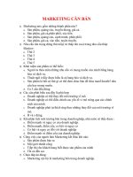 trắc ngiệm MARKETING căn bản