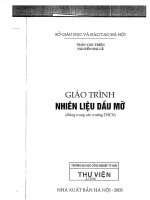 GIÁO TRÌNH NHIÊN LIỆU dầu mở 
