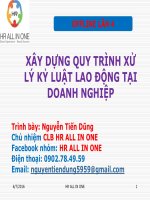 XÂY DỰNG QUY TRÌNH XỬ LÝ KỶ LUẬT LAO ĐỘNG TẠI DOANH NGHIỆP