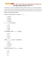 Bài tập Tiếng Anh lớp 4 Unit 1-10