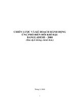 CHIẾN LƢỢC VÀ KẾ HOẠCH HÀNH ĐỘNG ỨNG PHÓ BIẾN ĐỔI KHÍ HẬU