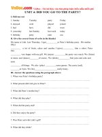 Bài tập tiếng anh lớp 5 Unit 4