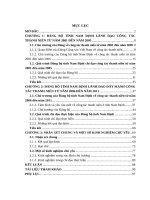 LUẬN văn đảng bộ tỉnh nam định lãnh đạo công tác thanh niên từ năm 2001 đến năm 2011