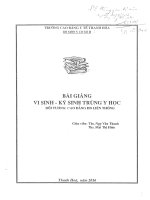BÀI GIẢNG VI SINH ký SINH TRÙNG y học 