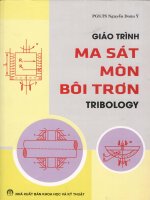 Giáo trình ma sát, mòn, bôi trơn  tribology  nguyễn doãn ý