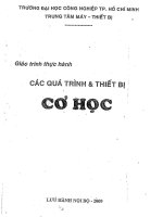 Giáo trình thực hành các quá trình và thiết bị cơ học bản đủ T