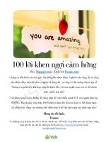 100 lời khen ngợi cảm hứng (song ngữ)