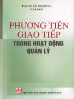 Phương tiện giao tiếp trong hoạt động quản lý  lê thị bừng (chủ biên) và những người khác
