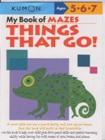 KUMON 5 6 7 my book of mazes things that go 