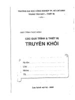 Giáo trình thực hành các quá trình và thiết bị truyền khối 