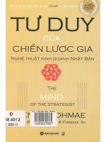 Tư duy của chiến lược gia  nghệ thuật kinh doanh nhật bản  kenichi ohmae; bích ngọc dịch