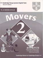 Cambridge English Movers 2 Answers Booklet