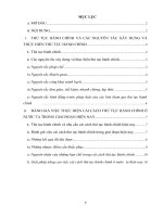 Các nguyên tắc xây dựng và thực hiện luật hành chính