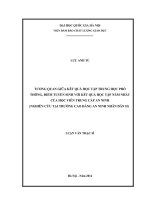 Tương quan giữa kết quả học tập trung học phổ thông, điểm tuyển sinh với kết quả học tập năm nhất của học viên trung cấp an ninh 