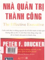 Nhà quản trị thành công  peter f  drucker; nguyễn thị hồng dịch