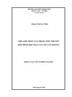 Thế giới nhân vật trong tiểu thuyết Một mình một ngựa của Ma Văn Kháng