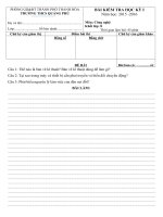 đề kiểm tra học kì môn công nghệ 8 