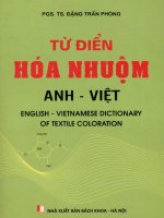 Từ điển hóa nhuộm anh   việt  đặng trấn phòng