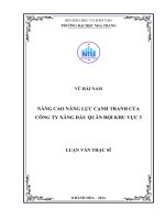 Nâng cao năng lực cạnh tranh của công ty xăng dầu quân đội khu vực 3  